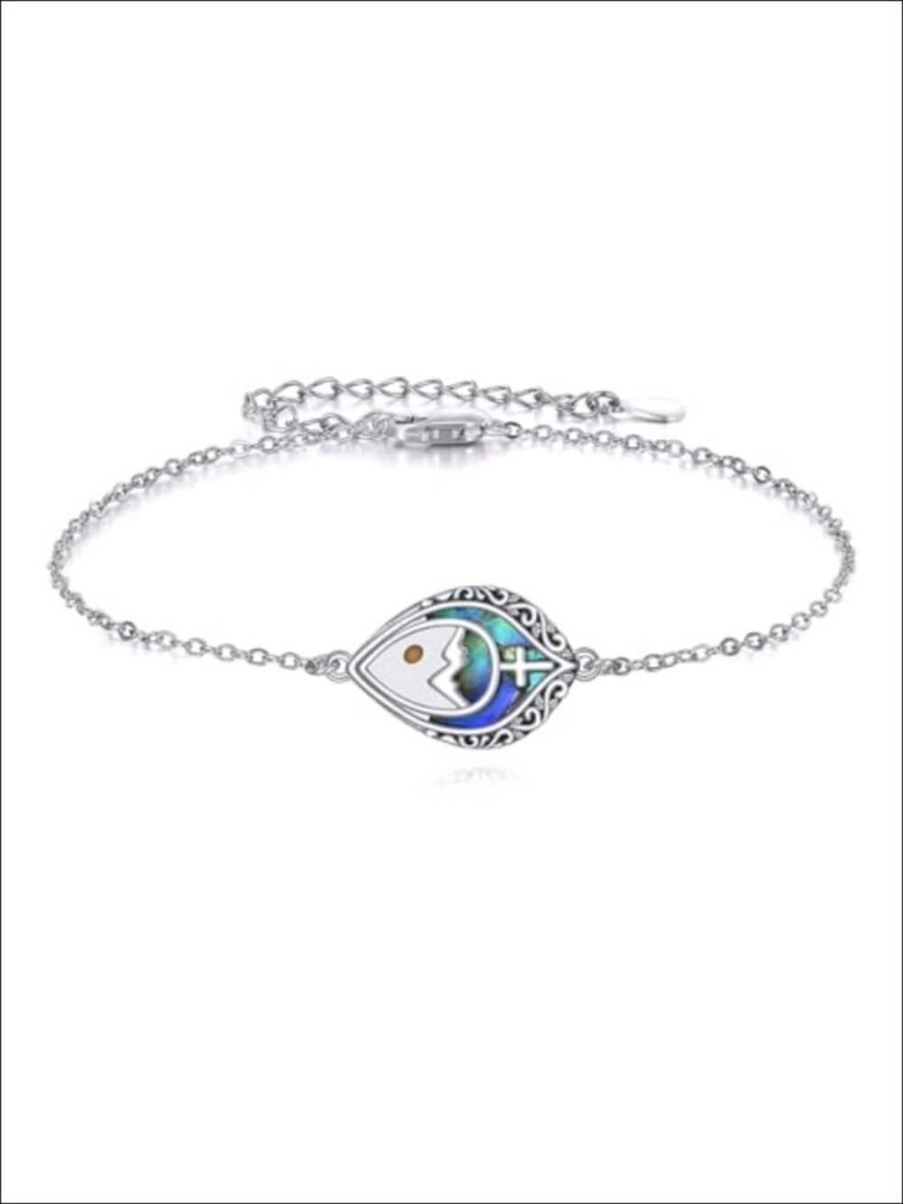 S925 Silver Mustard Seed Cross Bracelet Faith Christian Inspirational